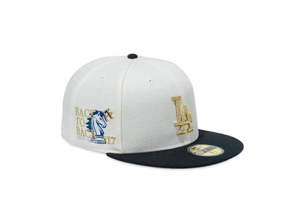 NEW ERA 59Fifty Shohei Ohtani MVP Back to Back Los Angeles Dodgers "Chrome White/Black"