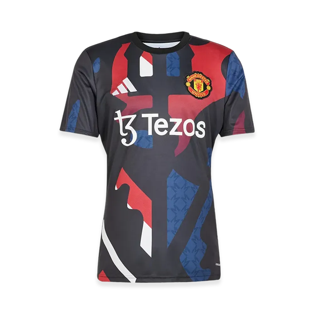 adidas Manchester United 24/25 Pre-Match Jersey "Black/Mufc Red/Off White/Team Coll Burgundy 2"
