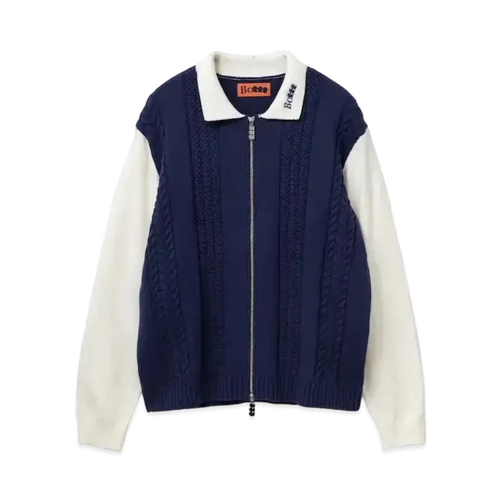 BoTT x TTTMSW BoTTT Zip Up Polo "Navy"