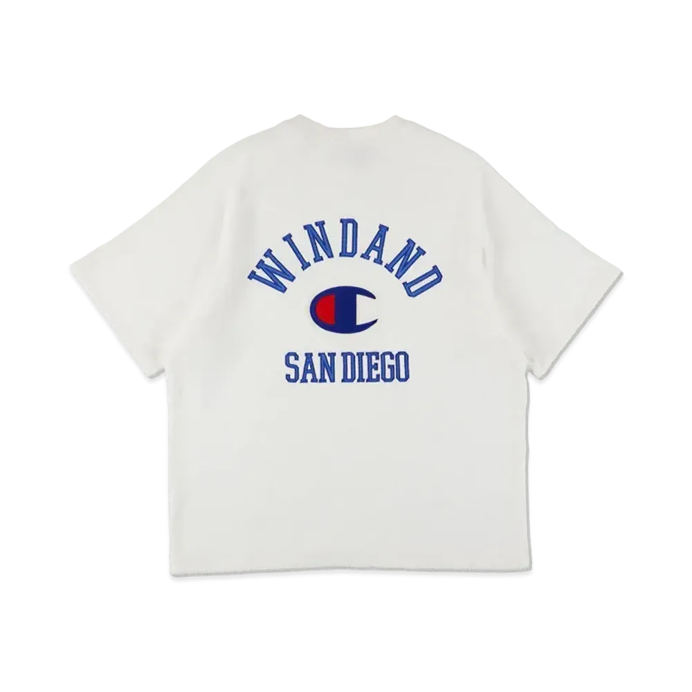 WIND AND SEA x Champion S/S Pile Raglan T-shirt "White"