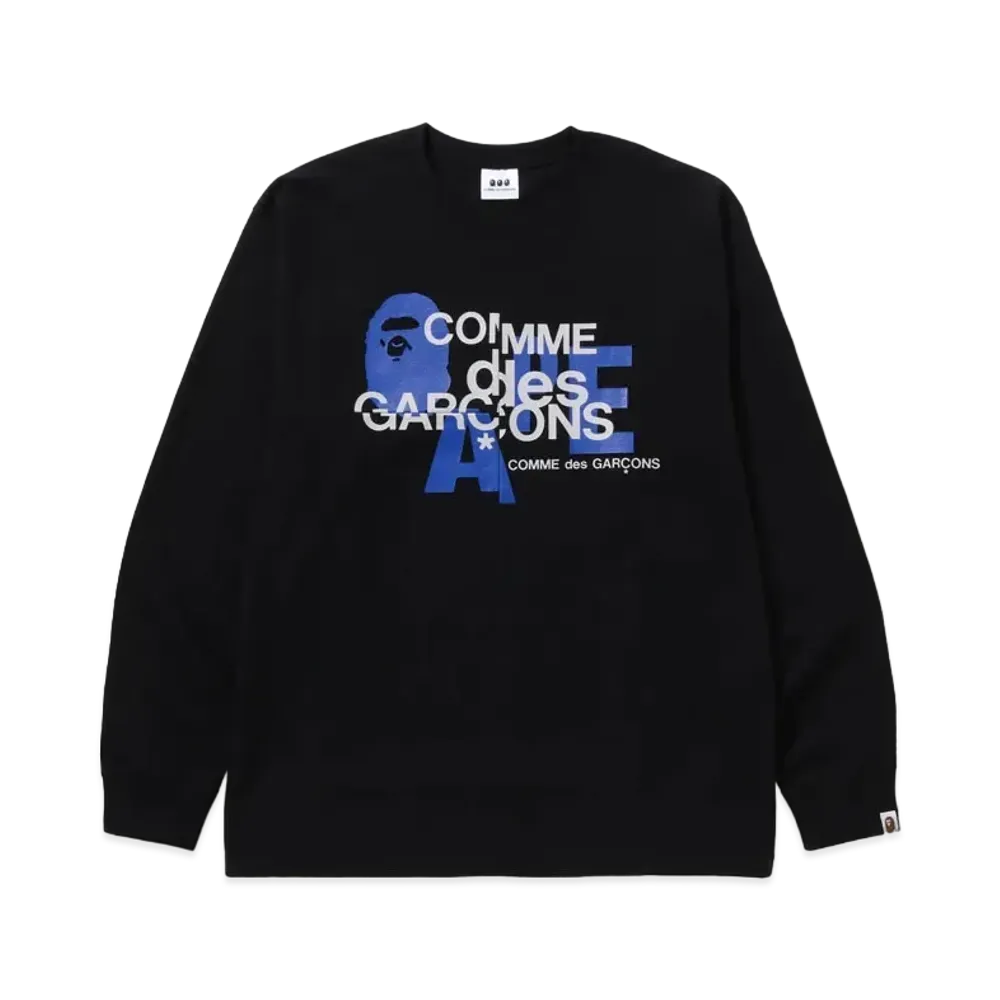 A BATHING APE x CDG OSAKA L/S TEE "Black"