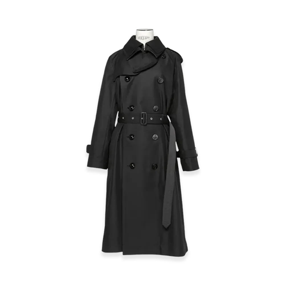 sacai Cotton Gabardine Coat "Black"