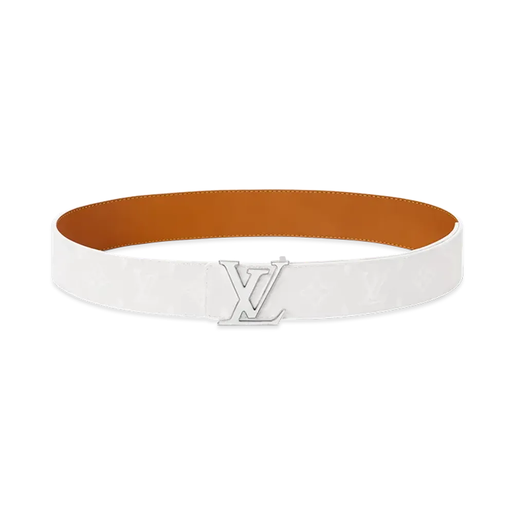 Louis Vuitton Belt LV Initials Monogram Reflective 40mm Reversible "Gris"
