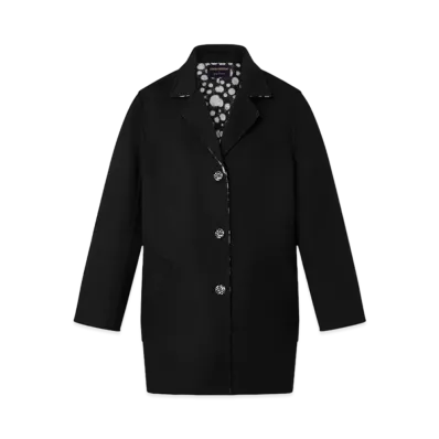 Louis Vuitton x Yayoi Kusama Reversible Infinity Dots Jacquard Coat "Noir"