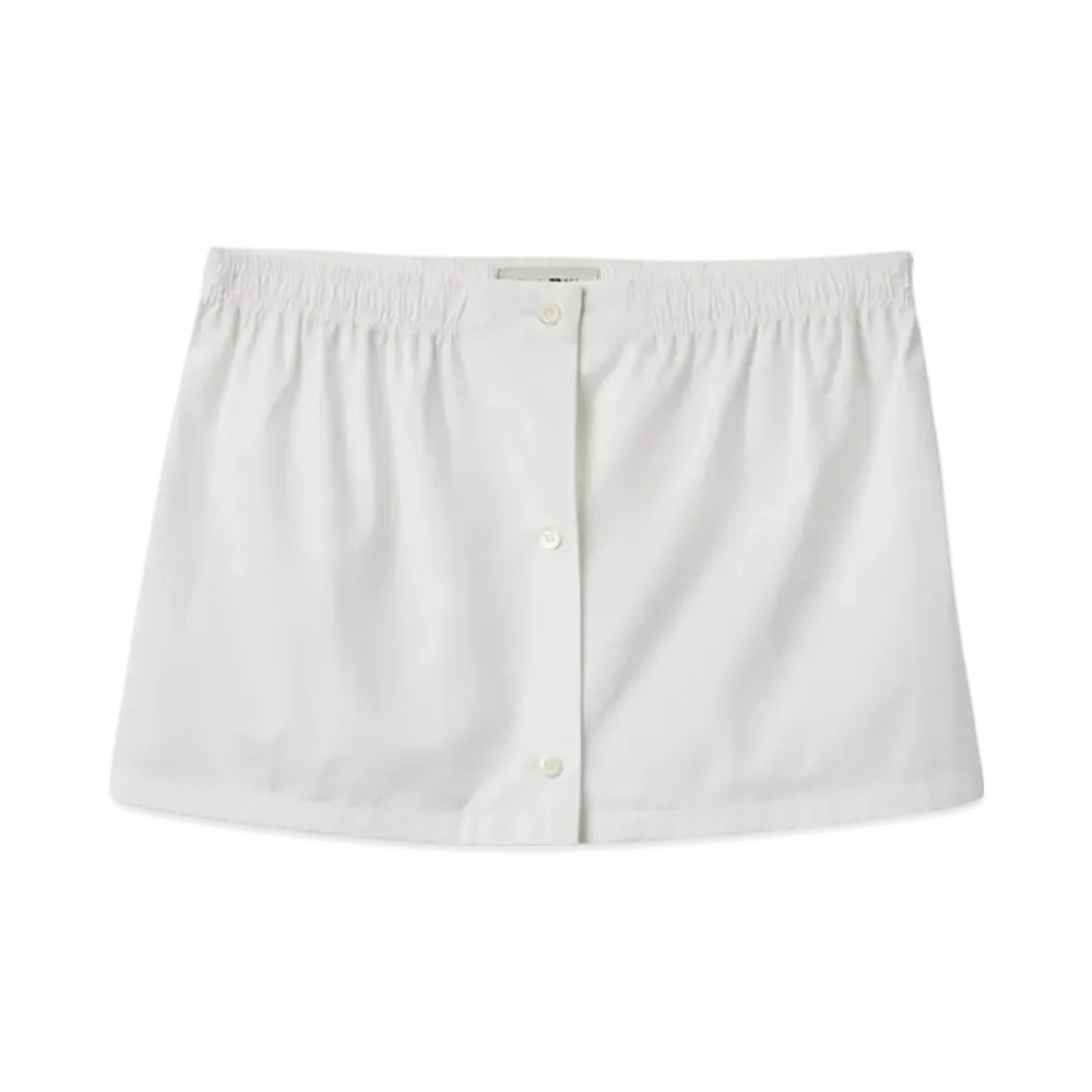 MIU MIU Poplin Mini Skirt "White"