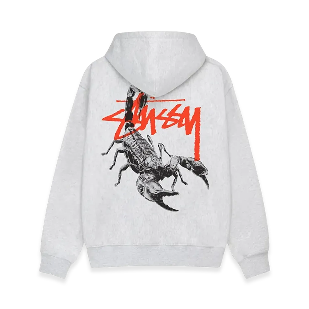 Stussy Scorpion Zip Hoodie "Ash Heather"
