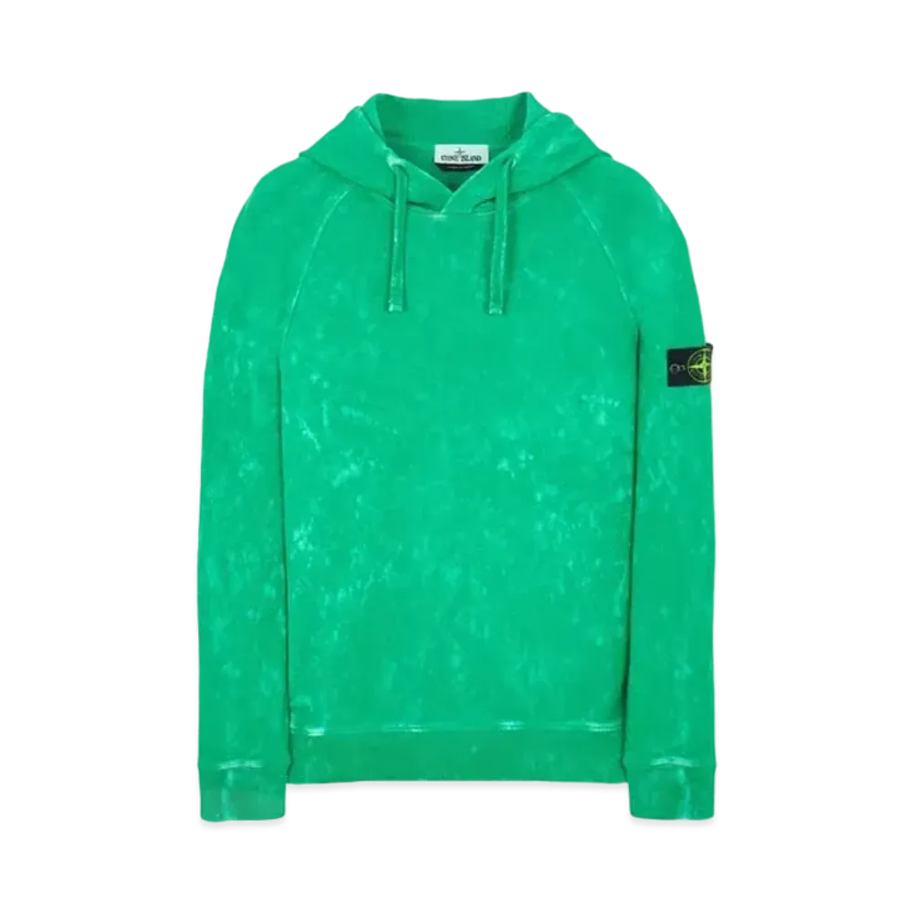 Stone Island 61338 COTTON FLEECE + OFF-DYE OVD TREATMENT "Green"