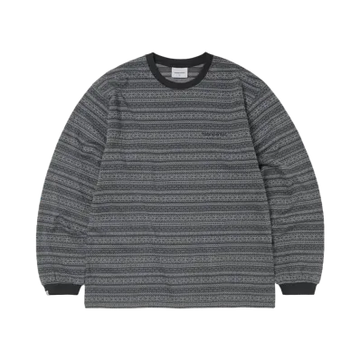 thisisneverthat Fair Isle Striped L/S Tee "Black"