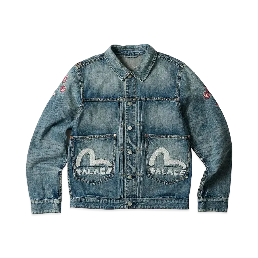 PALACE EVISU Type One Denim Jacket "Stone Wash"