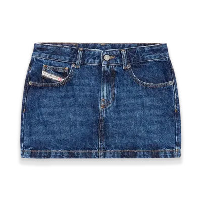 Diesel De-Ron Mini Skirt In Denim "Dark Blue"