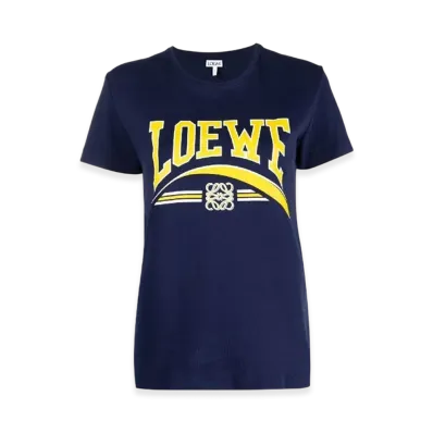 LOEWE Women's T-Shirt in Cotton Deep "Deep Blue"
