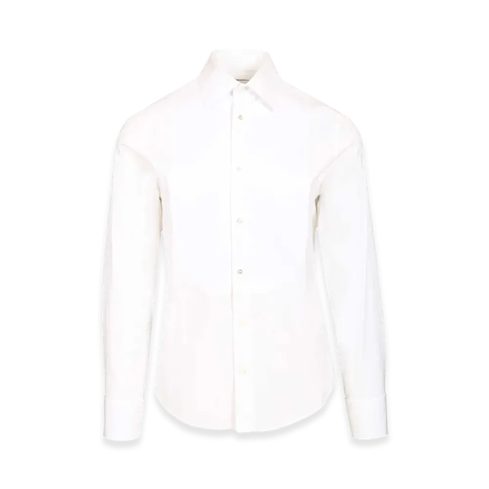 Burberry Slim-Fit Cotton Tuxedo Shirt "White"