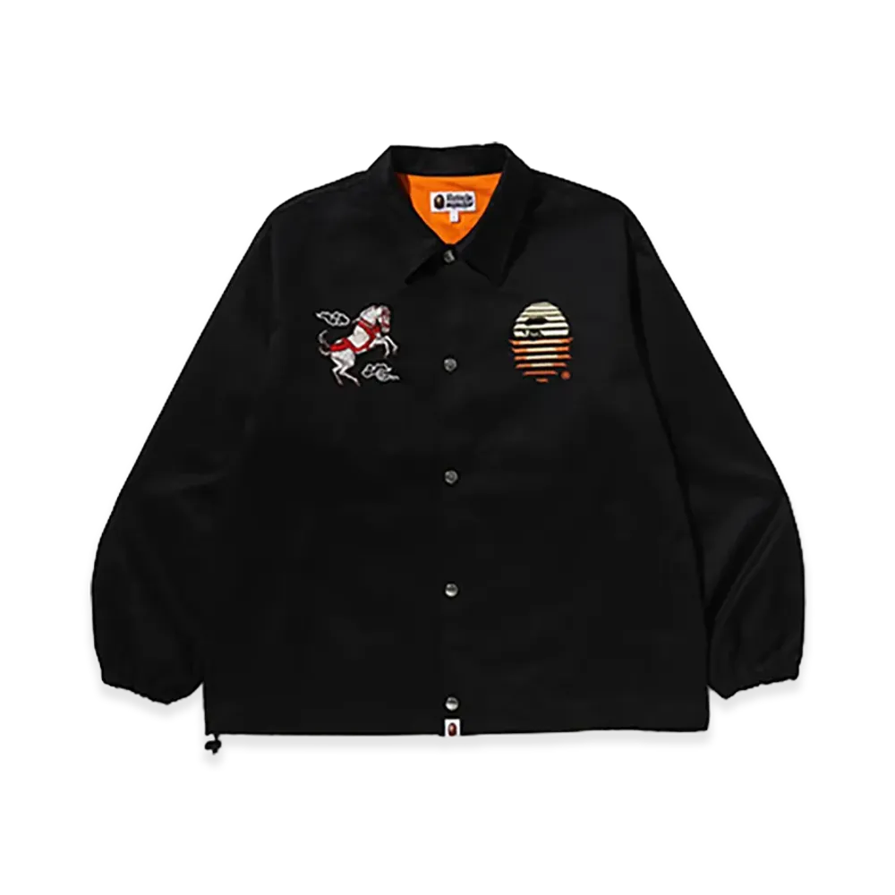 A BATHING APE A RISING BAPE Souvenir Jacket "Black"