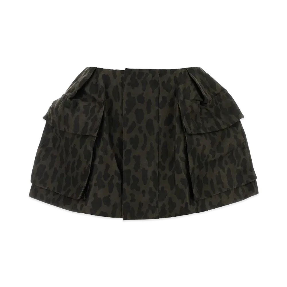 sacai Women's Printed Polyester Shorts "Brown"