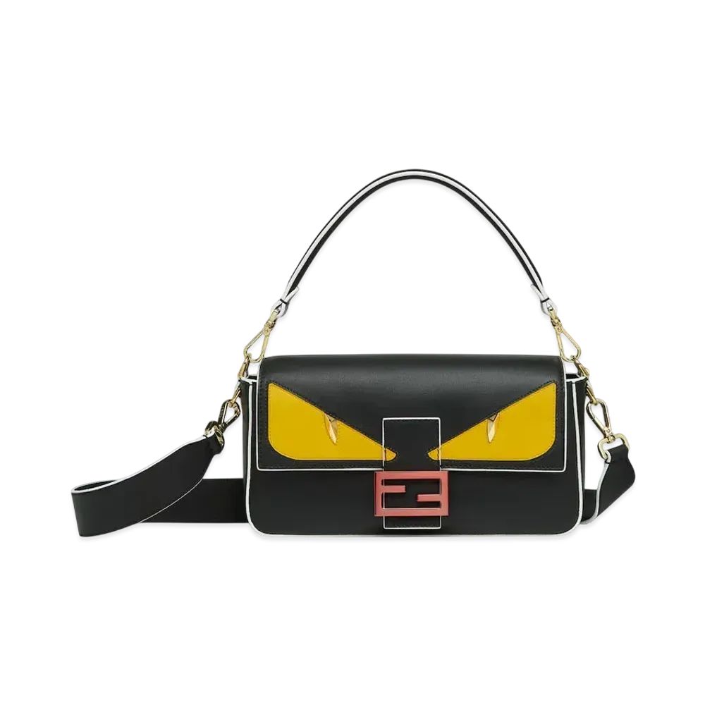 FENDI Baguette Lunar New Year Leather Bag "Black"