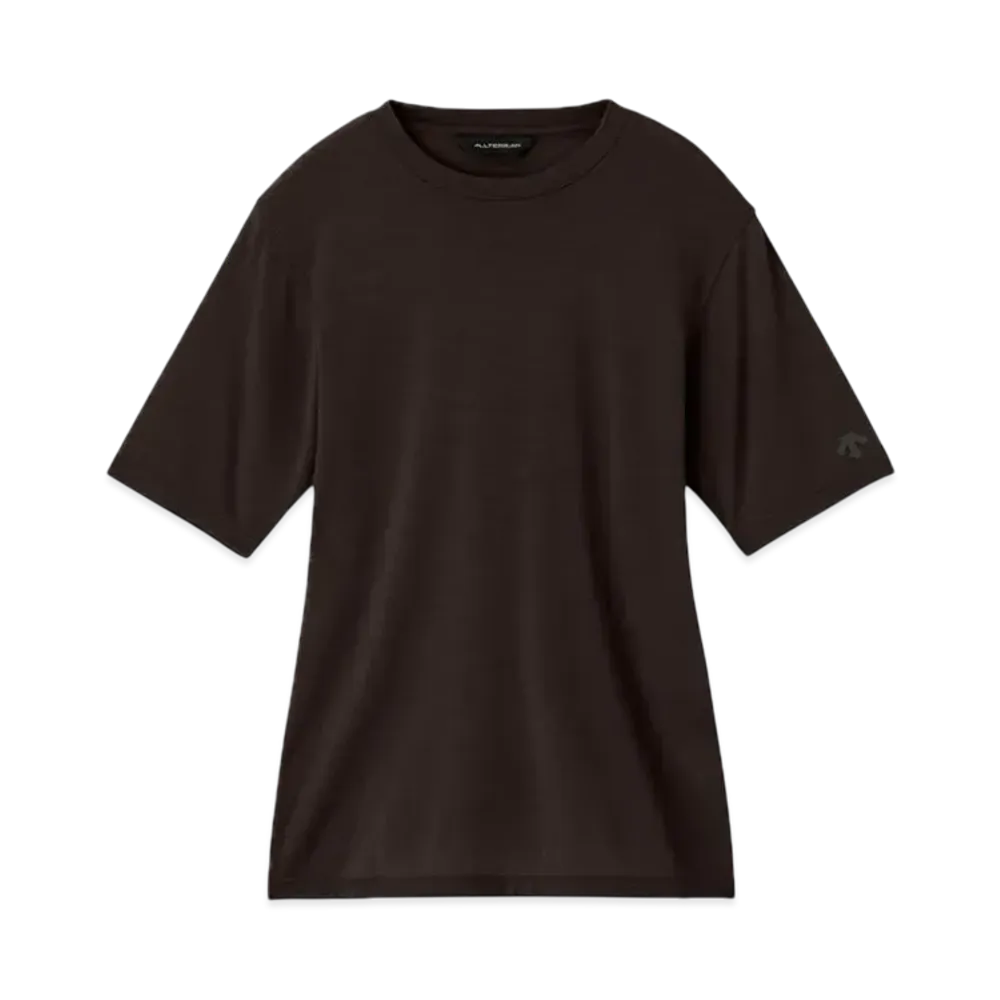 DESCENTE ALLTERRAIN Wool Mix T-Shirt "Deep Mahogany"