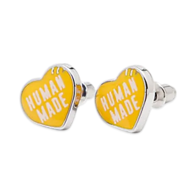 HUMAN MADE Heart Earrings "Yellow"