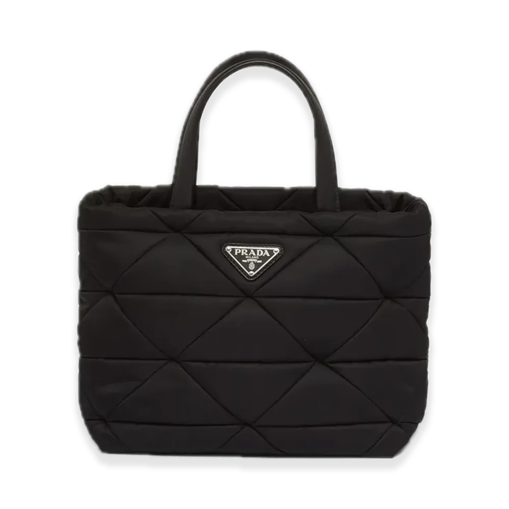 PRADA Mini Padded Re-Nylon Tote Bag "Black"
