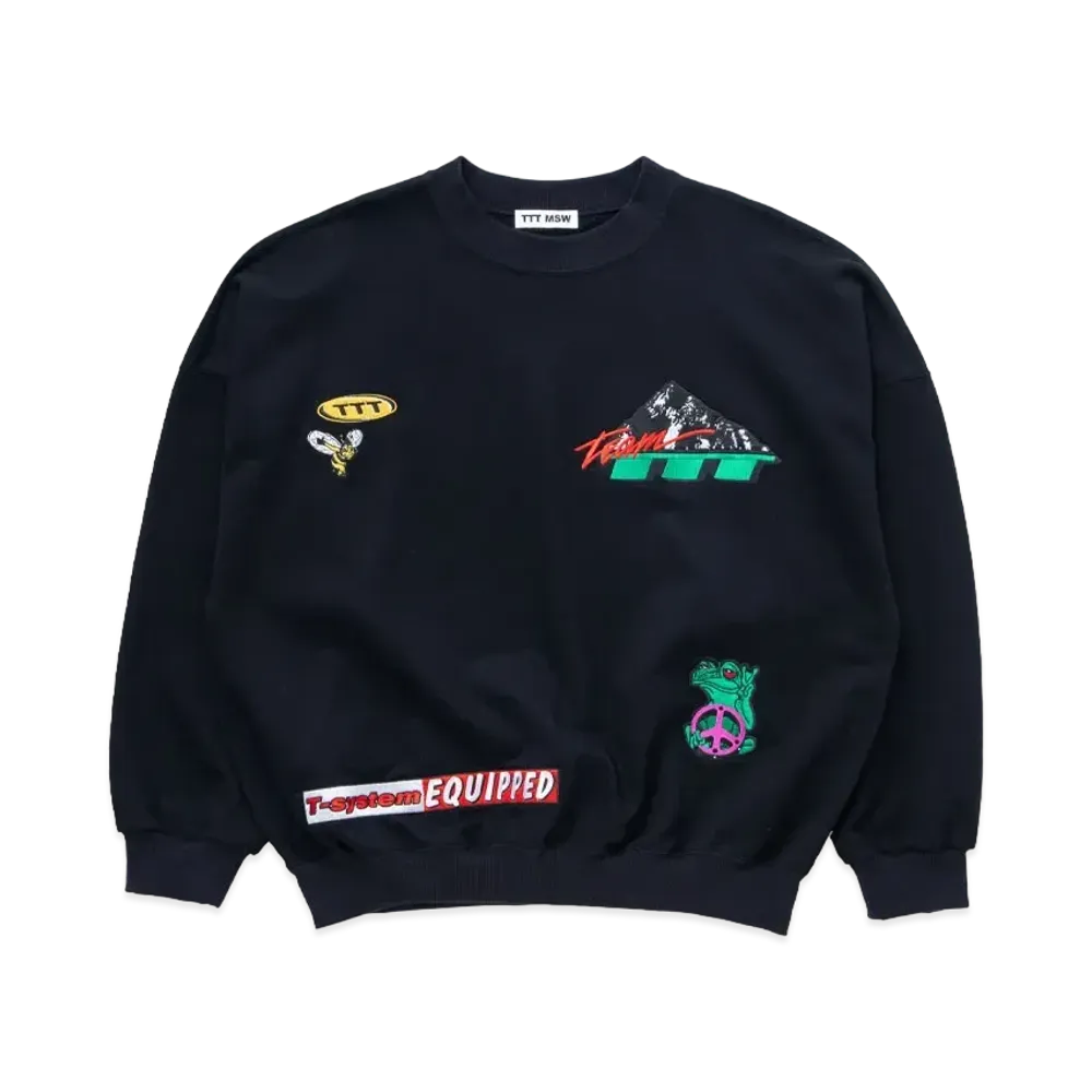 TTT MSW Mulch Embroidery Crew Neck Sweat "Black"