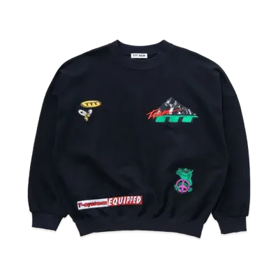 TTT MSW Mulch Embroidery Crew Neck Sweat "Black"