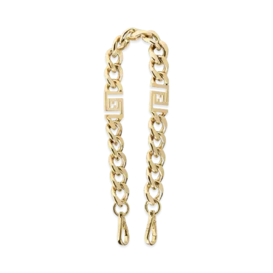 FENDI x Versace Fendace Gold-Colored Metal Shoulder Strap "Gold"
