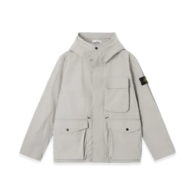 Stone Island Nylon Micro Twill Hooded Blouson "Gray"