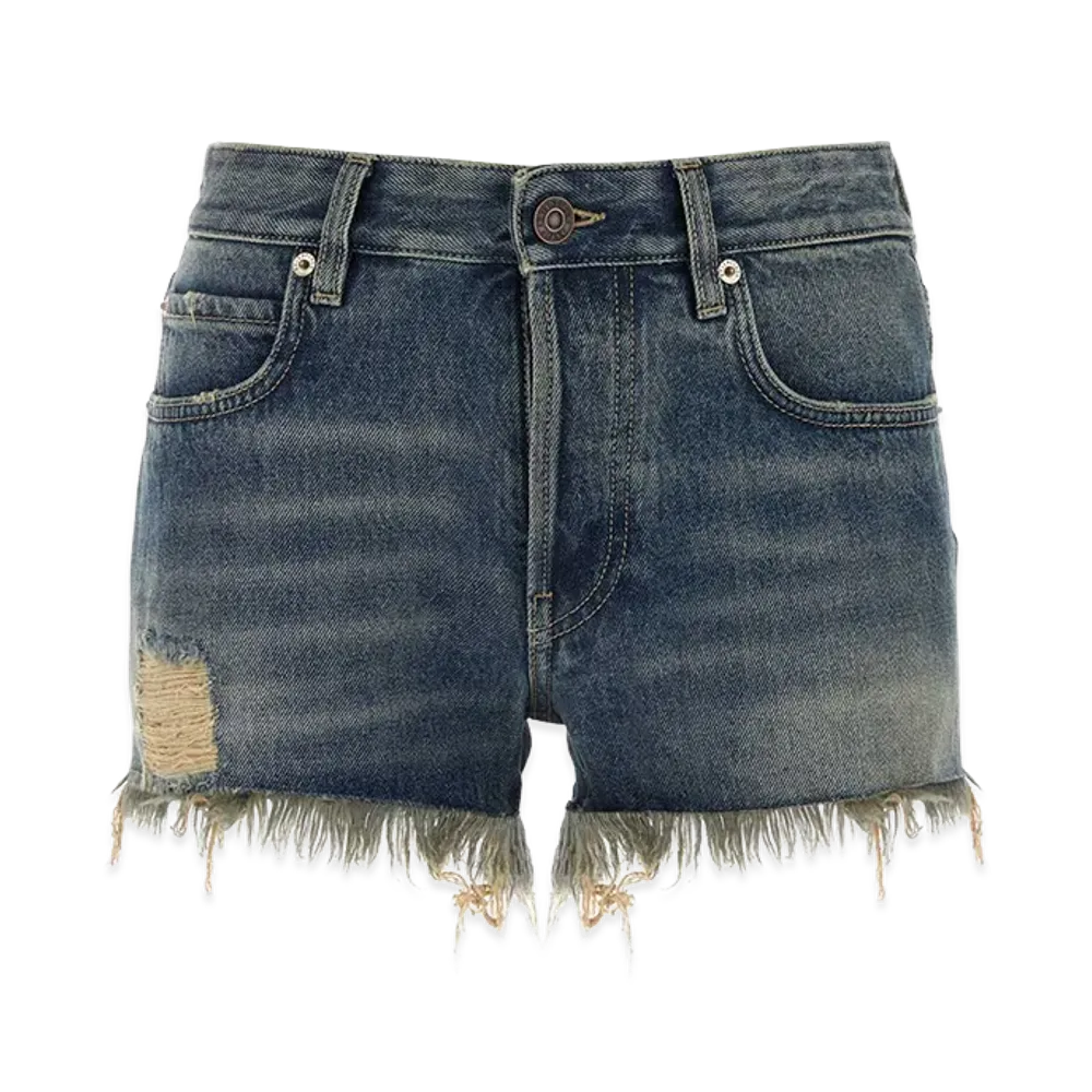 BALENCIAGA Women's Denim Shorts "Blue"