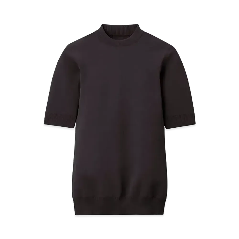 DESCENTE ALLTERRAIN Five-Quarter Bottleneck Shirts "Black"