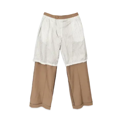 KIKO KOSTADINOV Orma Reversible Trouser "Camel / B&W Pinstripe"