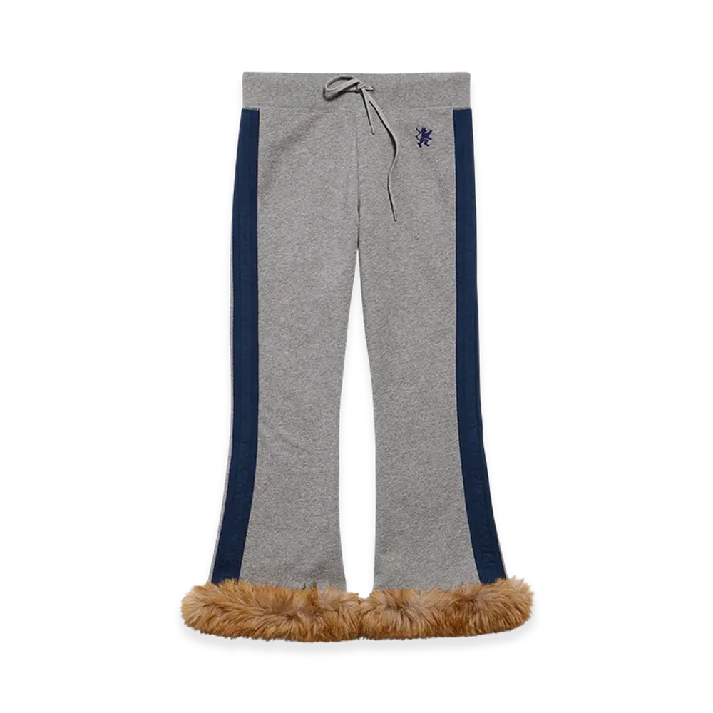 BALENCIAGA Lion Flare Capri Sweatpants "Dark Heather Grey/Washed Navy"