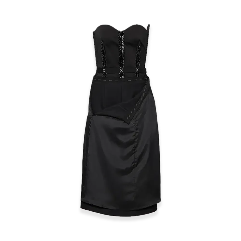 Maison Margiela Strapless Midi Dress "Black"