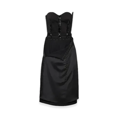 Maison Margiela Strapless Midi Dress "Black"