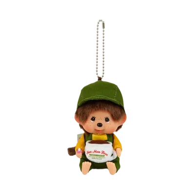 Sekiguchi Mon Mon Farm Coffee Monchhichi Kao-deka SS Keychain Boy