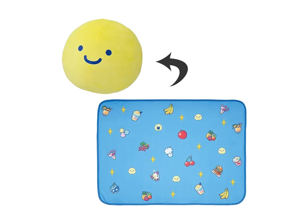BANDAI "Ichiban Kuji" -Tamagotchi ~Spinning Discovery! Tamagotchi Paradise!~- B Prize Large Baby Marutchi Blanket in Cushion