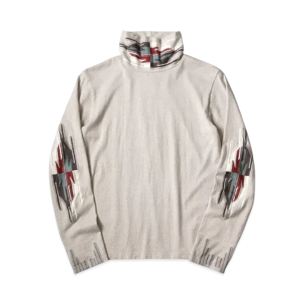 KAPITAL Ortega High Neck Long Tee "Kinari"