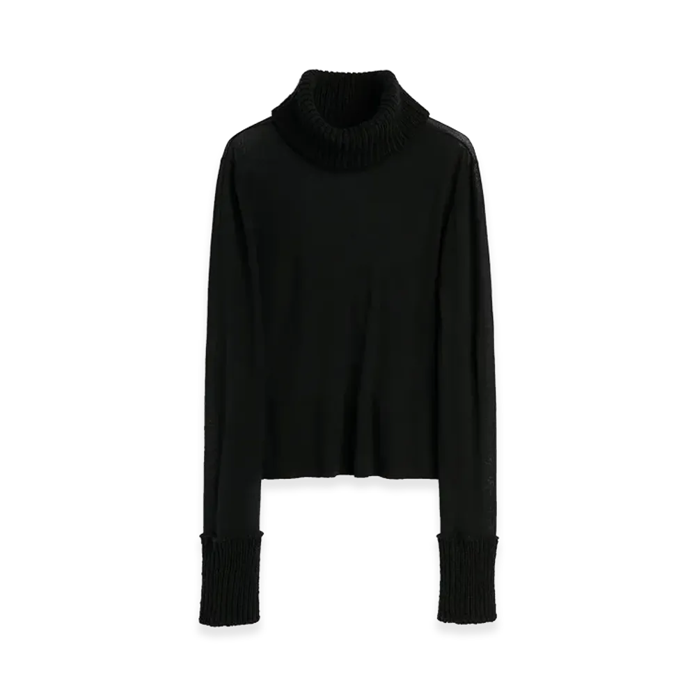 OUR LEGACY Women's Inverse Turtleneck "Black Superfine Merino"