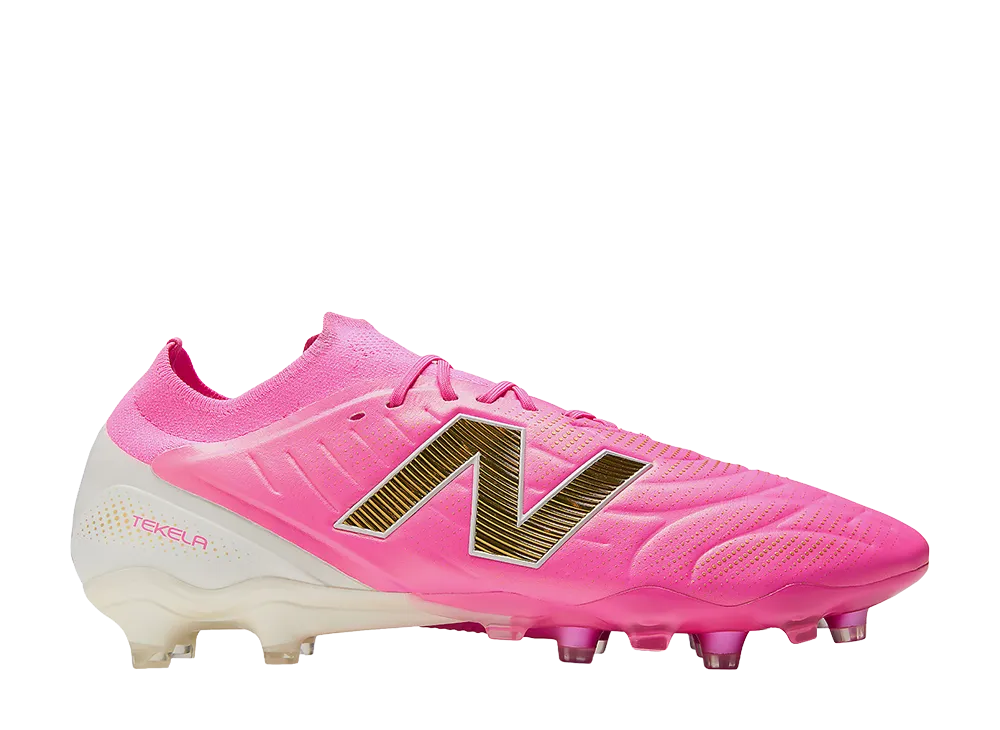 New Balance Tekela Elite Low FG V5 "Pink Heat/Metallic Gold"