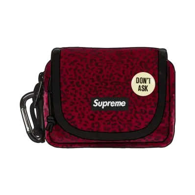 Supreme Velvet Mini Pouch "Red Leopard"