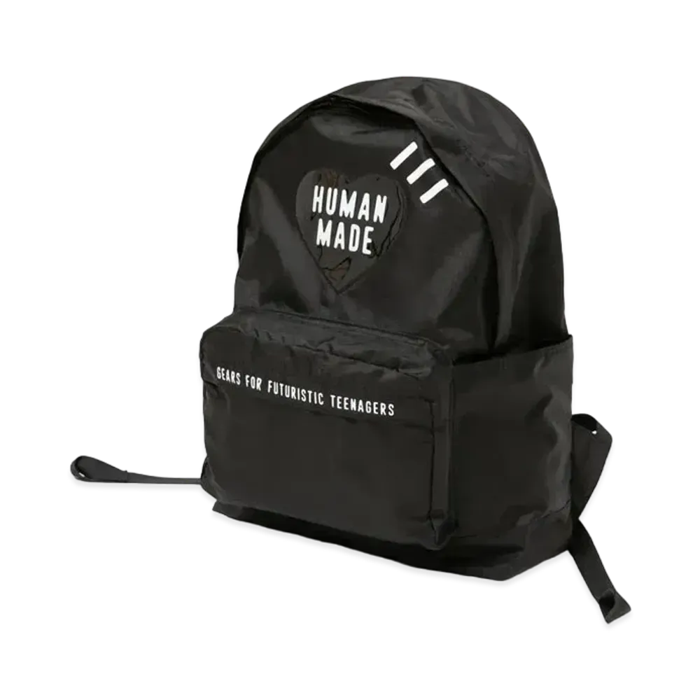 HUMAN MADE NYLON RIPSTOP HEART BACKPACK "Black"
