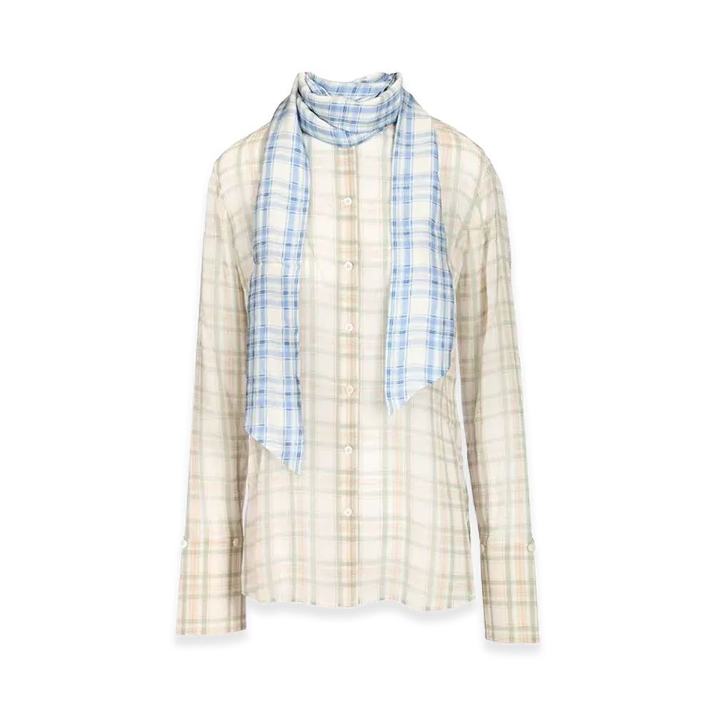 Acne Studios Women's Silk Blouse With Scarf "Multicolor"