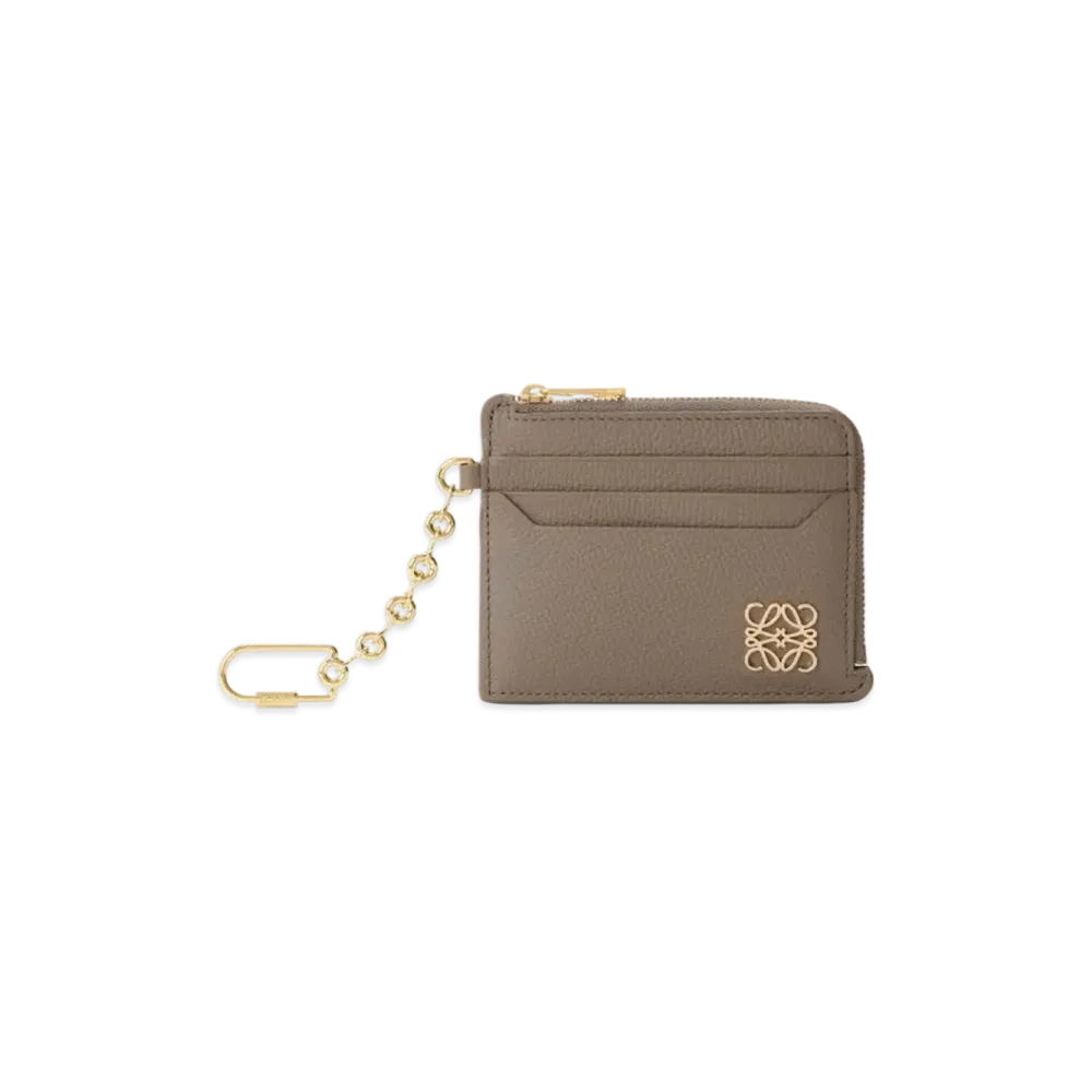 LOEWE Anagram Square Coin Card Holder "Taupe"