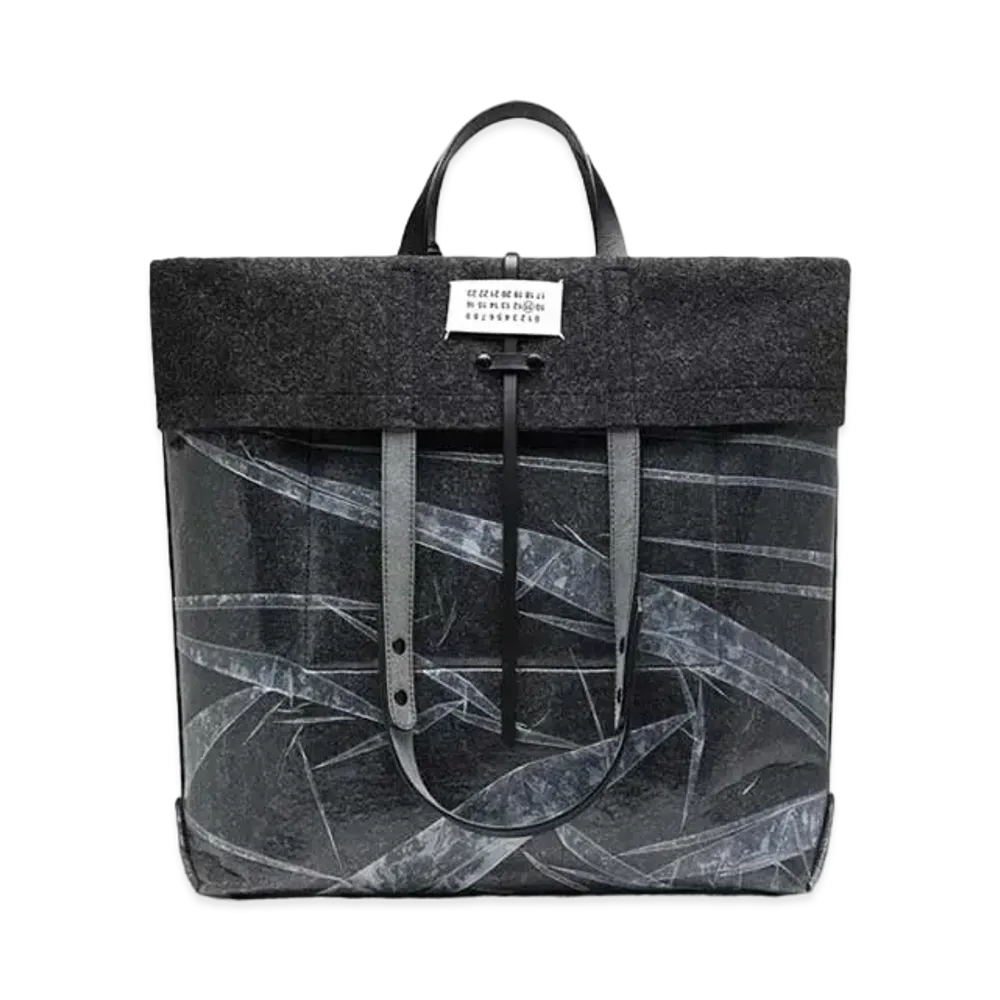 Maison Margiela Felt Wet Look Tote Bag "Grey"