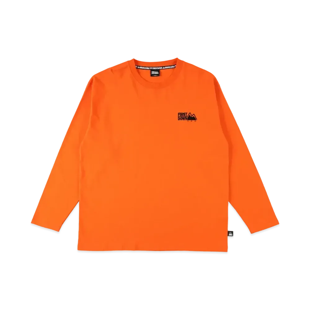 FIRST DOWN L/S EMBROIDERY TEE "Orange"