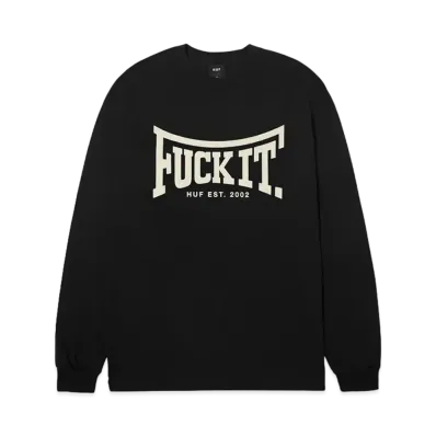 HUF Fall 24 Throwing Hands Long Sleeve Tee "Black"