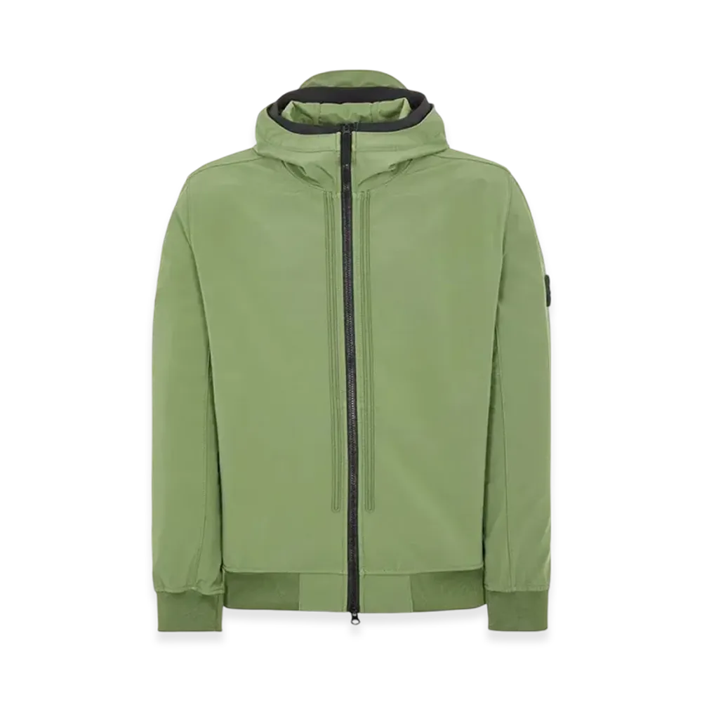 Stone Island 40427 Light Soft Shell Hooded Blouson - 22SS "Olive Green"
