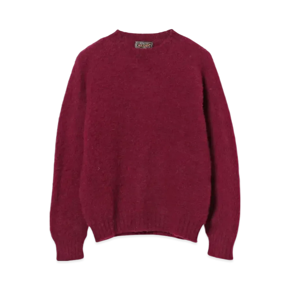 BEAMS Shetland Crew "Bordeaux Mix 1834"