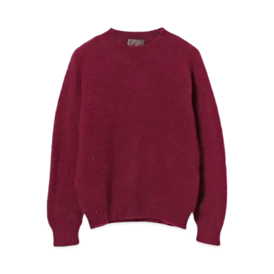 BEAMS Shetland Crew "Bordeaux Mix 1834"