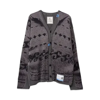 Maison MIHARA YASUHIRO Jacquard Knit Cardigan "Black"