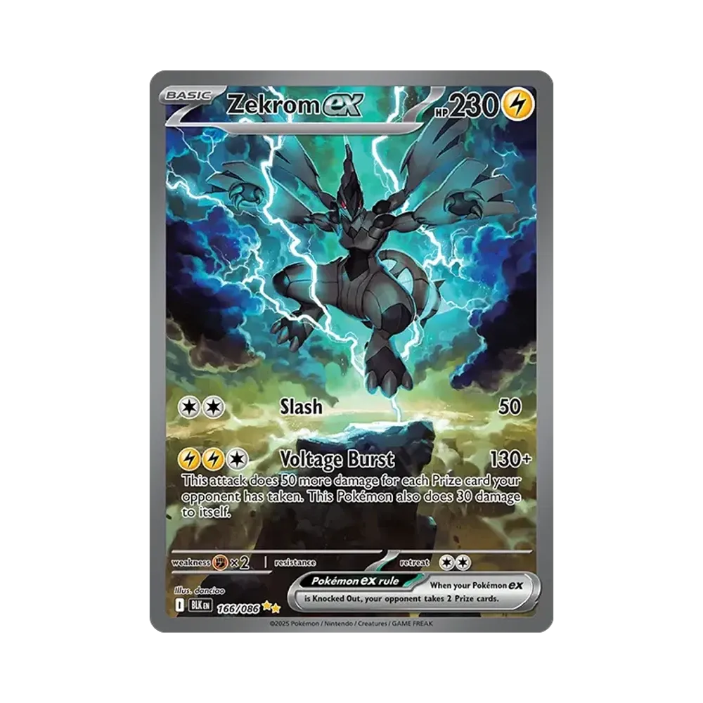 ゼクロムex SIR [BLK EN 166/170]【英語版】(スカーレット&バイオレット「ブラックボルト」)
