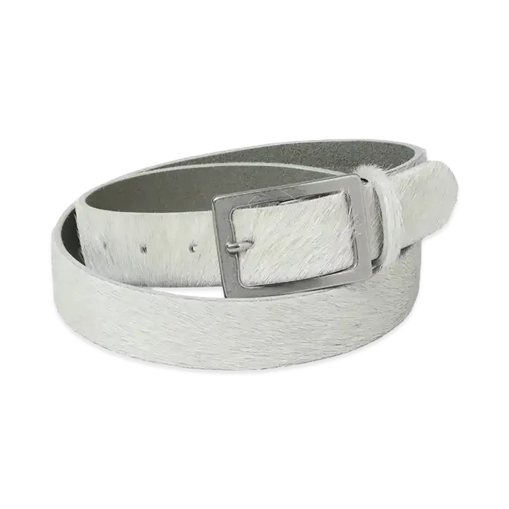 NEIGHBORHOOD Hair-On Leather Belt "White"